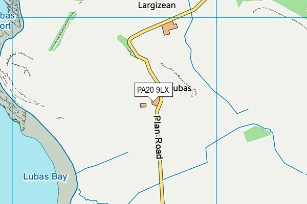 PA20 9LX map - OS VectorMap District (Ordnance Survey)