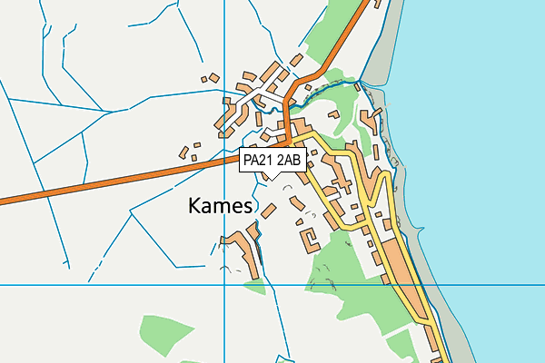 PA21 2AB map - OS VectorMap District (Ordnance Survey)