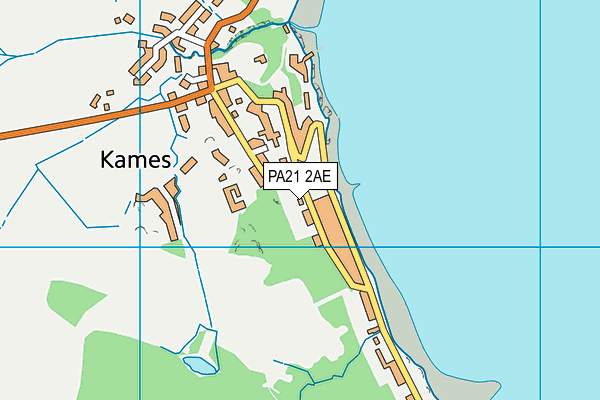 PA21 2AE map - OS VectorMap District (Ordnance Survey)