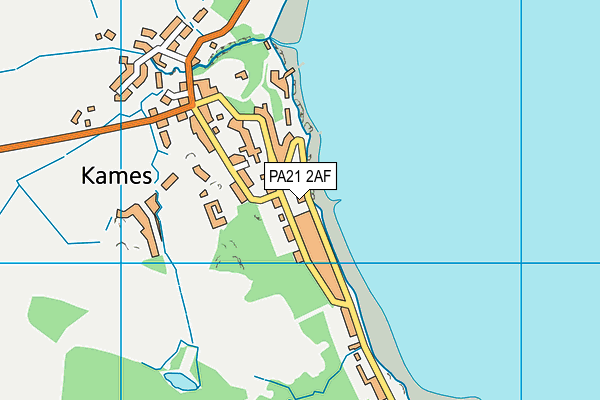 PA21 2AF map - OS VectorMap District (Ordnance Survey)