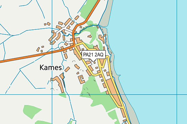 PA21 2AQ map - OS VectorMap District (Ordnance Survey)