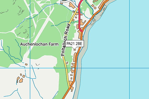 PA21 2BE map - OS VectorMap District (Ordnance Survey)