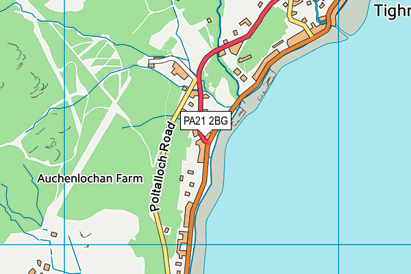 PA21 2BG map - OS VectorMap District (Ordnance Survey)