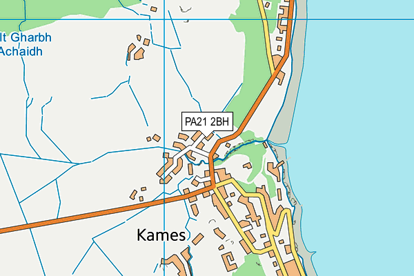 PA21 2BH map - OS VectorMap District (Ordnance Survey)
