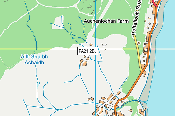 PA21 2BJ map - OS VectorMap District (Ordnance Survey)