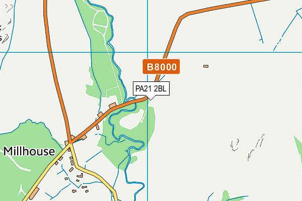 PA21 2BL map - OS VectorMap District (Ordnance Survey)