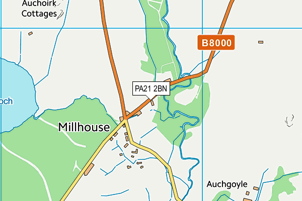 PA21 2BN map - OS VectorMap District (Ordnance Survey)