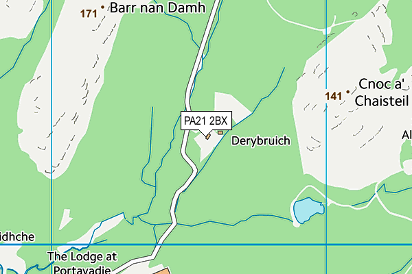 PA21 2BX map - OS VectorMap District (Ordnance Survey)
