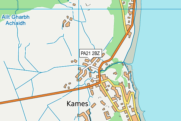 PA21 2BZ map - OS VectorMap District (Ordnance Survey)