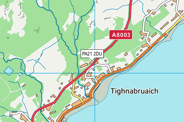 PA21 2DU map - OS VectorMap District (Ordnance Survey)