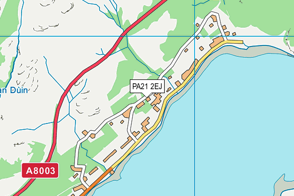 PA21 2EJ map - OS VectorMap District (Ordnance Survey)