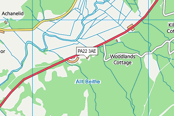 PA22 3AE map - OS VectorMap District (Ordnance Survey)