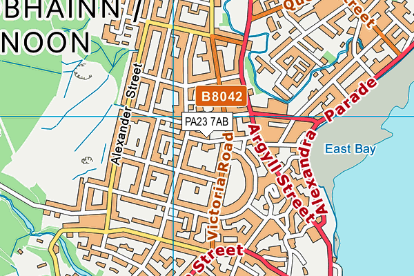 PA23 7AB map - OS VectorMap District (Ordnance Survey)