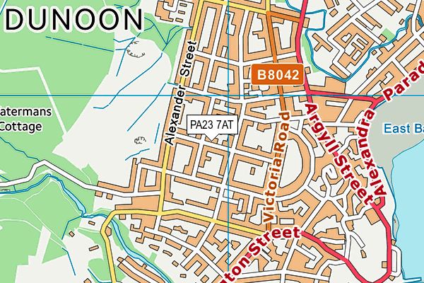 PA23 7AT map - OS VectorMap District (Ordnance Survey)