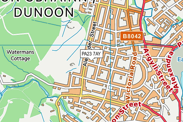 PA23 7AY map - OS VectorMap District (Ordnance Survey)