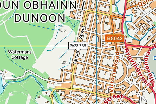 PA23 7BB map - OS VectorMap District (Ordnance Survey)