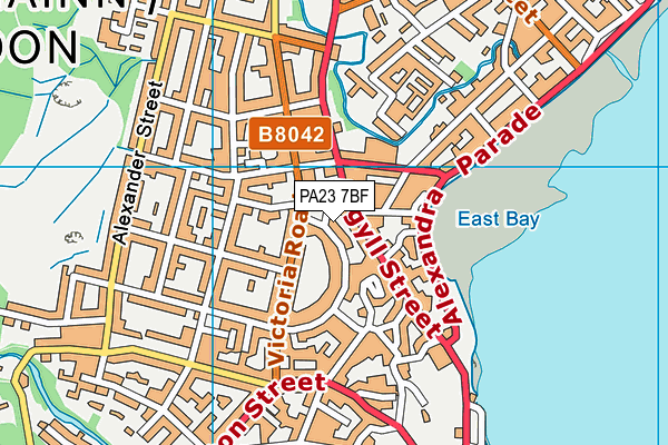 PA23 7BF map - OS VectorMap District (Ordnance Survey)