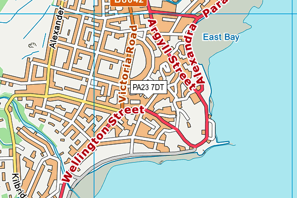 PA23 7DT map - OS VectorMap District (Ordnance Survey)