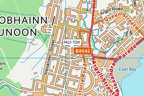 PA23 7DW map - OS VectorMap District (Ordnance Survey)