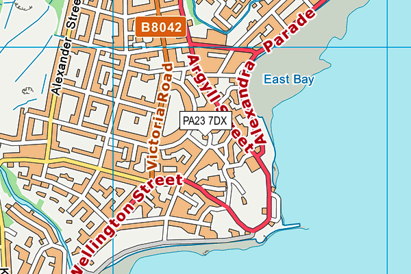 PA23 7DX map - OS VectorMap District (Ordnance Survey)