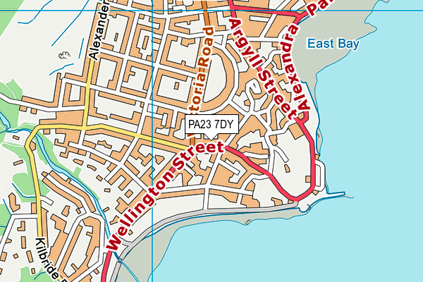 PA23 7DY map - OS VectorMap District (Ordnance Survey)