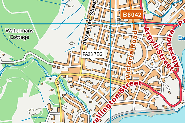 PA23 7EG map - OS VectorMap District (Ordnance Survey)