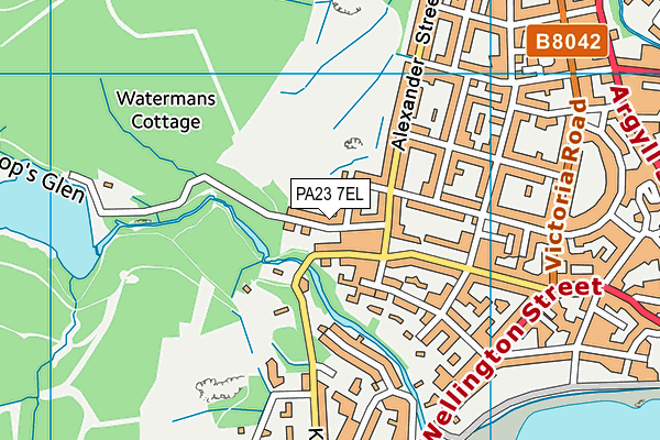 PA23 7EL map - OS VectorMap District (Ordnance Survey)