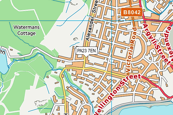 PA23 7EN map - OS VectorMap District (Ordnance Survey)