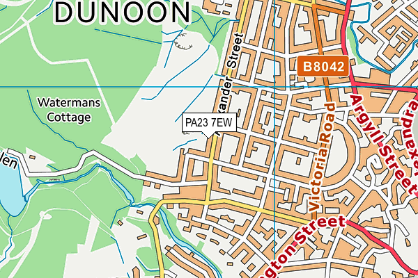 PA23 7EW map - OS VectorMap District (Ordnance Survey)
