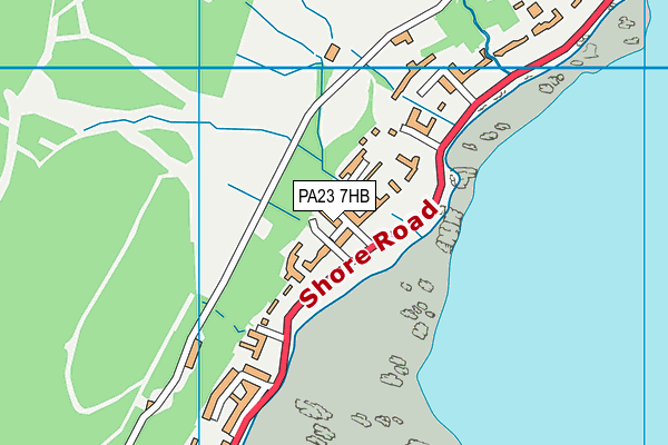 PA23 7HB map - OS VectorMap District (Ordnance Survey)