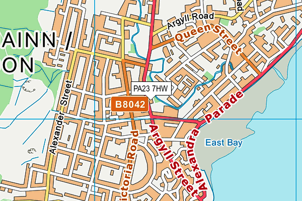 PA23 7HW map - OS VectorMap District (Ordnance Survey)