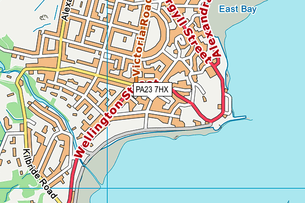 PA23 7HX map - OS VectorMap District (Ordnance Survey)