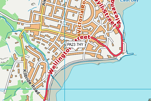 PA23 7HY map - OS VectorMap District (Ordnance Survey)