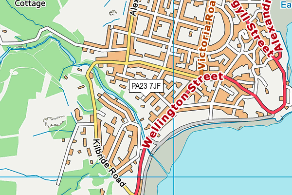 PA23 7JF map - OS VectorMap District (Ordnance Survey)