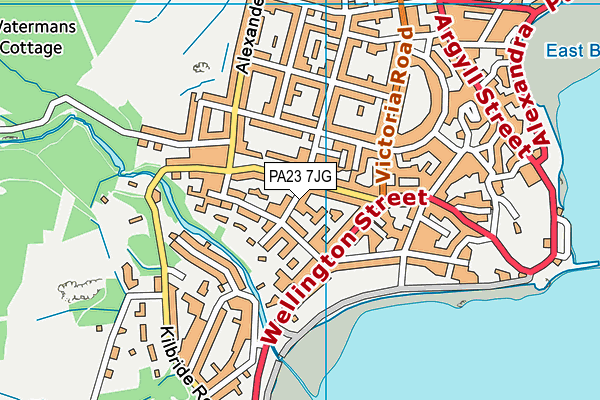 PA23 7JG map - OS VectorMap District (Ordnance Survey)