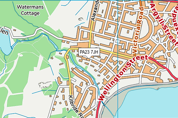 PA23 7JH map - OS VectorMap District (Ordnance Survey)