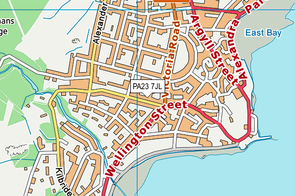 PA23 7JL map - OS VectorMap District (Ordnance Survey)