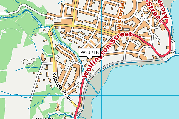PA23 7LB map - OS VectorMap District (Ordnance Survey)