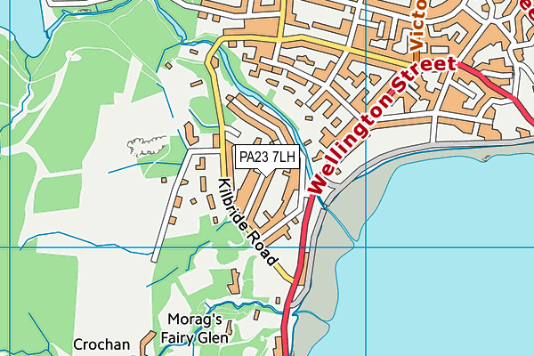 PA23 7LH map - OS VectorMap District (Ordnance Survey)