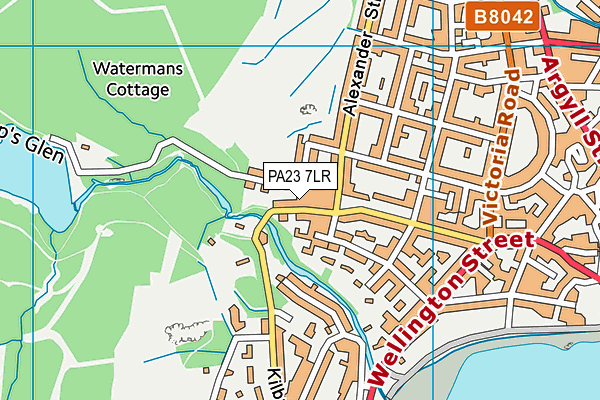 PA23 7LR map - OS VectorMap District (Ordnance Survey)