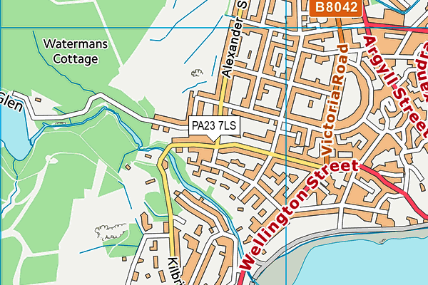 PA23 7LS map - OS VectorMap District (Ordnance Survey)
