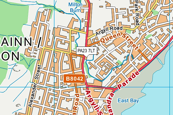 PA23 7LT map - OS VectorMap District (Ordnance Survey)