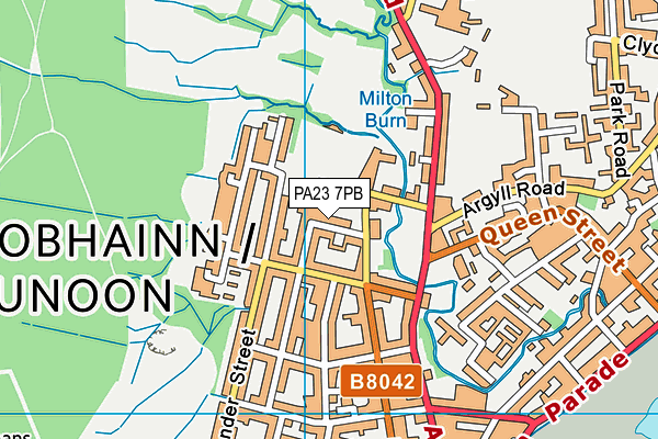 PA23 7PB map - OS VectorMap District (Ordnance Survey)