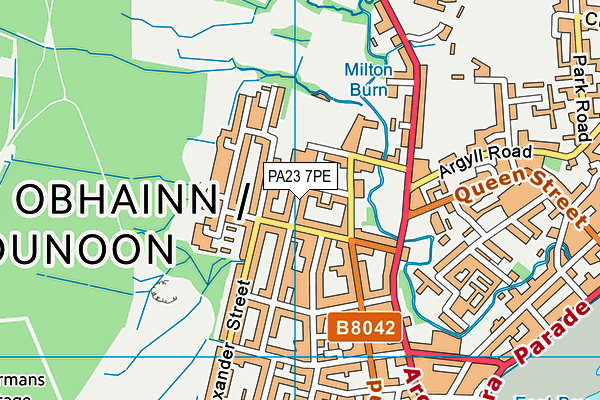 PA23 7PE map - OS VectorMap District (Ordnance Survey)