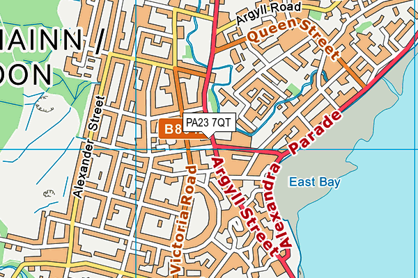 PA23 7QT map - OS VectorMap District (Ordnance Survey)