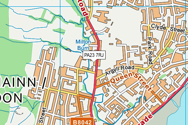 PA23 7RJ map - OS VectorMap District (Ordnance Survey)