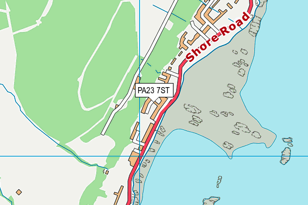 PA23 7ST map - OS VectorMap District (Ordnance Survey)