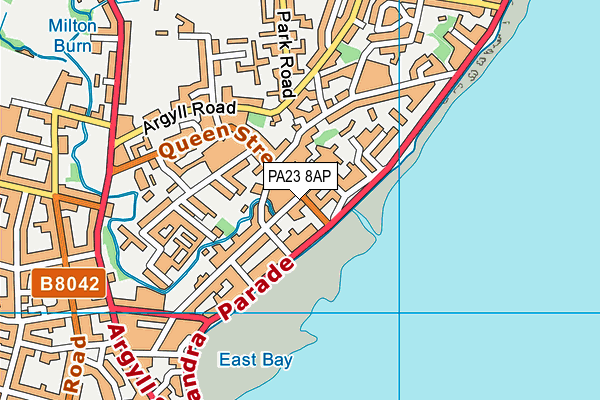 PA23 8AP map - OS VectorMap District (Ordnance Survey)
