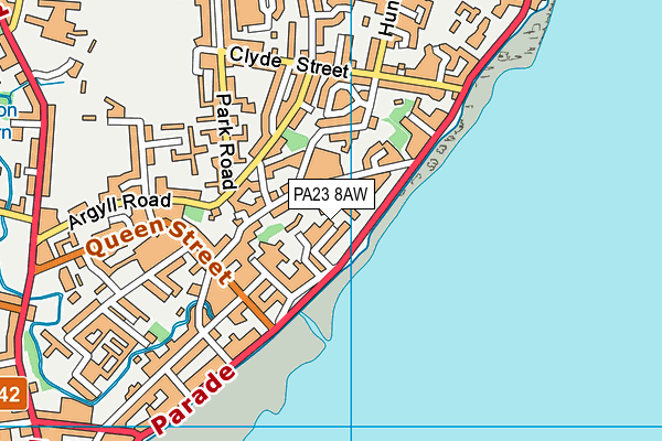 PA23 8AW map - OS VectorMap District (Ordnance Survey)