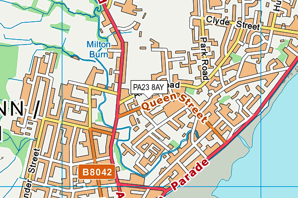 PA23 8AY map - OS VectorMap District (Ordnance Survey)
